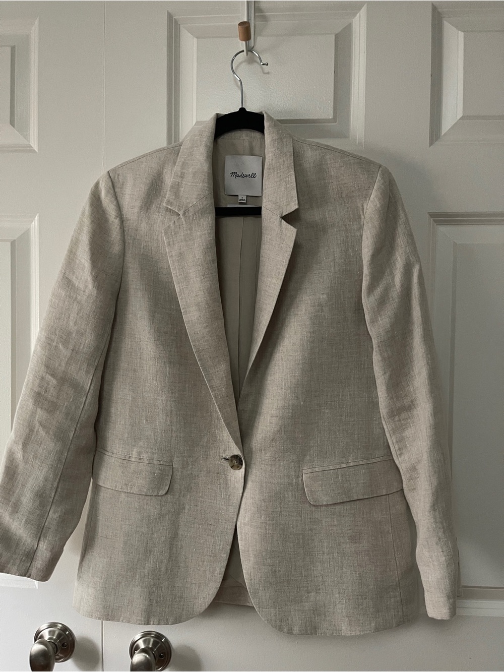 Madewell Light Beige Linen Blazer